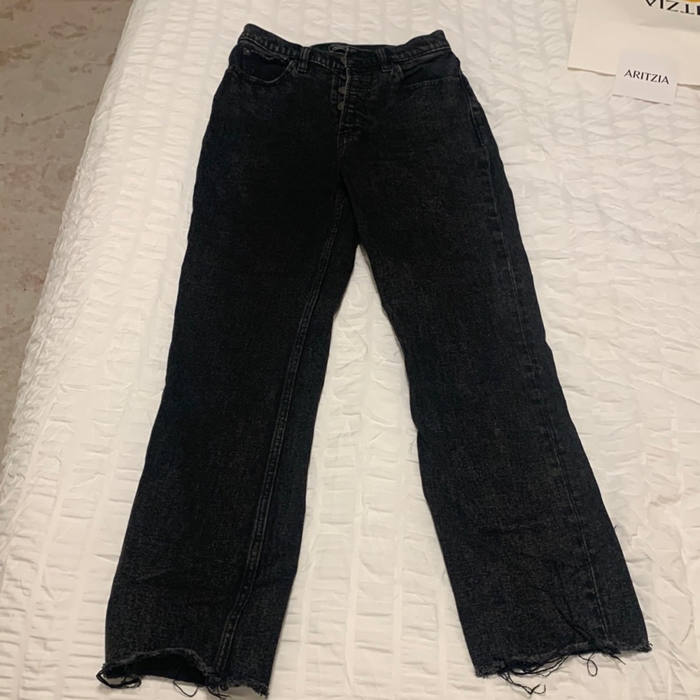 Abercrombie Ultra High Raise straight jeans